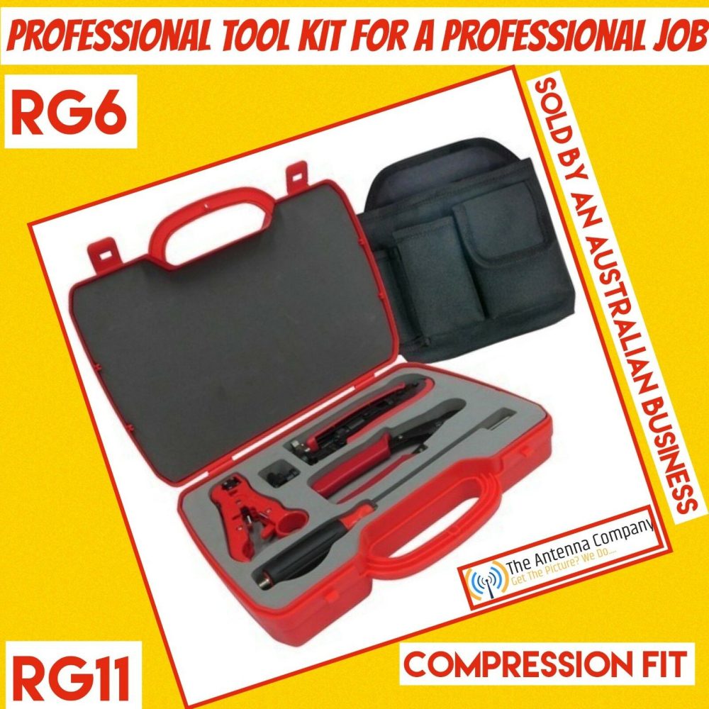 MATCHMASTER Professional Coaxial Cable RG6 Compression Tool Kit 08MM-COMPKIT DTV