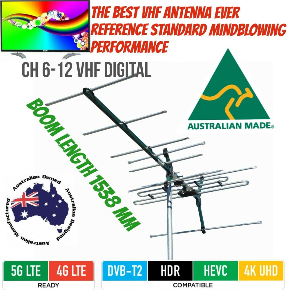 VHF tv antenna 8 element outdoor digital  matchmaster quality 03MM Dc21V hd tvs