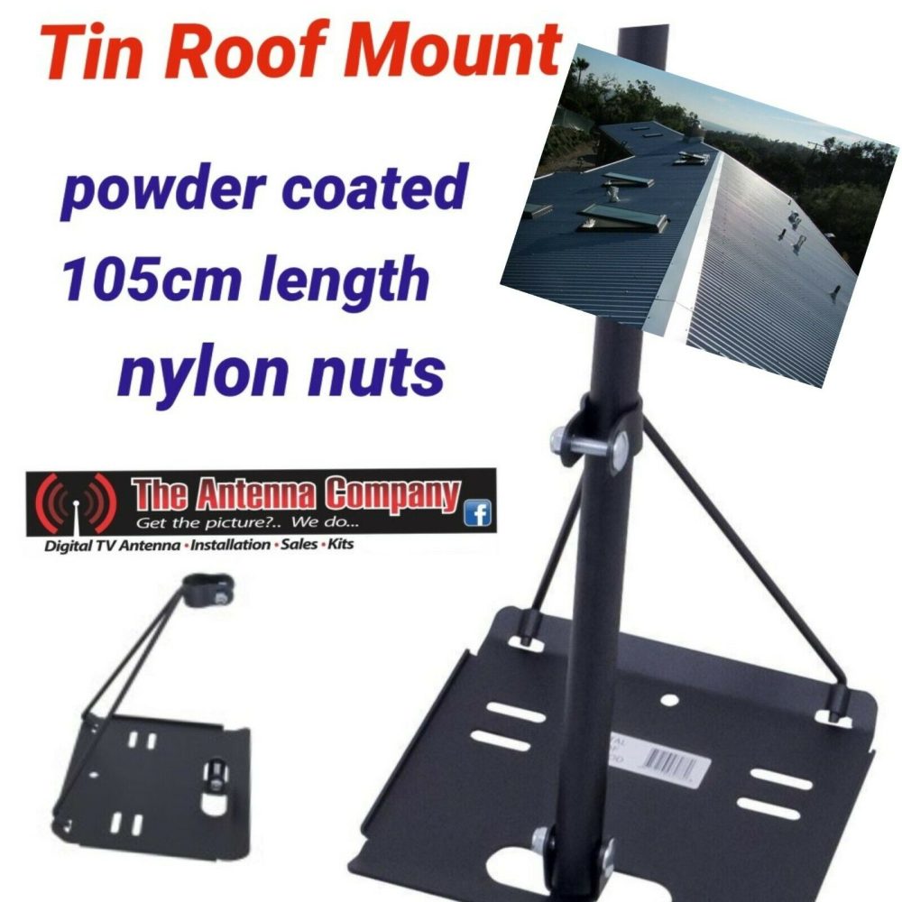 tin roof mount for tv Antenna powder coated HEAVY DUTY WITH POLE 105 cm A1+