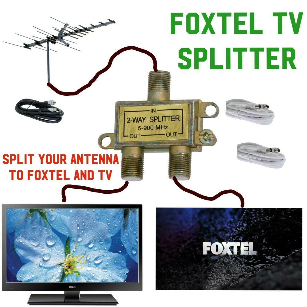 foxtel TV Antenna splitter connect both at once get your TV back as it should be