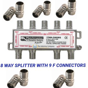 8 way power pass all port splitter