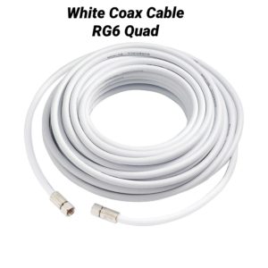 white rg6 quad tv coaxial cable
