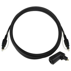 1m Toslink Male to Male Lead including Right Angle Adaptor