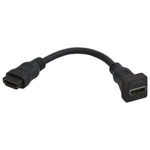 HDMI® Insert (Black) to HDMI® Female Short Cable (10 Pack)