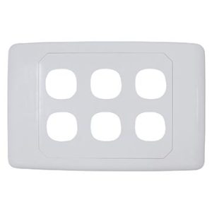 6 Way Outlet Plate including 5 Blank Inserts