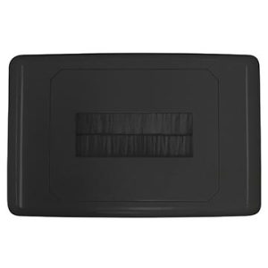 Outlet Plate with Brush Cover (Black)