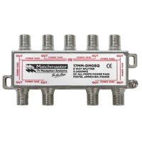 8 Way Splitter 'F' Type 5-2400MHz Power Pass All Ports
