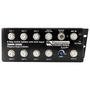 8 Way Active Splitter with Aux Input